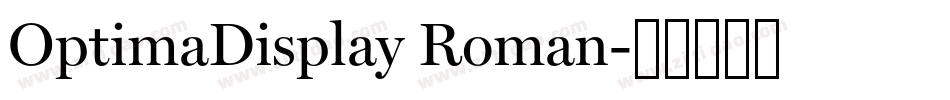 OptimaDisplay Roman字体转换